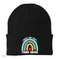 3rd Grade Teacher Rock The Test Day Third Grade Testing Day  Beanie thumb 0