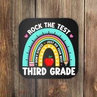 3rd Grade Teacher Rock The Test Day Third Grade Testing Day  Coaster thumb 0
