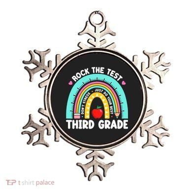 3rd Grade Teacher Rock The Test Day Third Grade Testing Day  Ornament