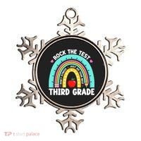 3rd Grade Teacher Rock The Test Day Third Grade Testing Day  Ornament thumb 0