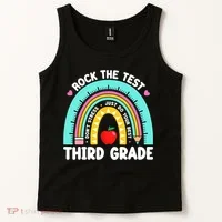 3rd Grade Teacher Rock The Test Day Third Grade Testing Day  Tank Top thumb 2