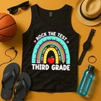3rd Grade Teacher Rock The Test Day Third Grade Testing Day  Tank Top thumb 4