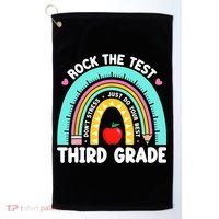 3rd Grade Teacher Rock The Test Day Third Grade Testing Day  Golf Towel thumb 0