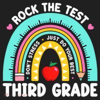 3rd Grade Teacher Rock The Test Day Third Grade Testing Day  Golf Towel thumb 3