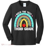 3rd Grade Teacher Rock The Test Day Third Grade Testing Day  Kids Long Sleeve Shirt thumb 0