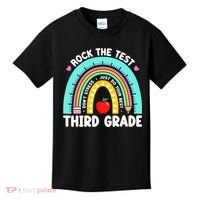 3rd Grade Teacher Rock The Test Day Third Grade Testing Day  Kids T-Shirt thumb 0
