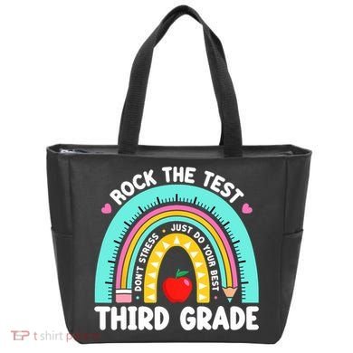 3rd Grade Teacher Rock The Test Day Third Grade Testing Day  Tote Bag