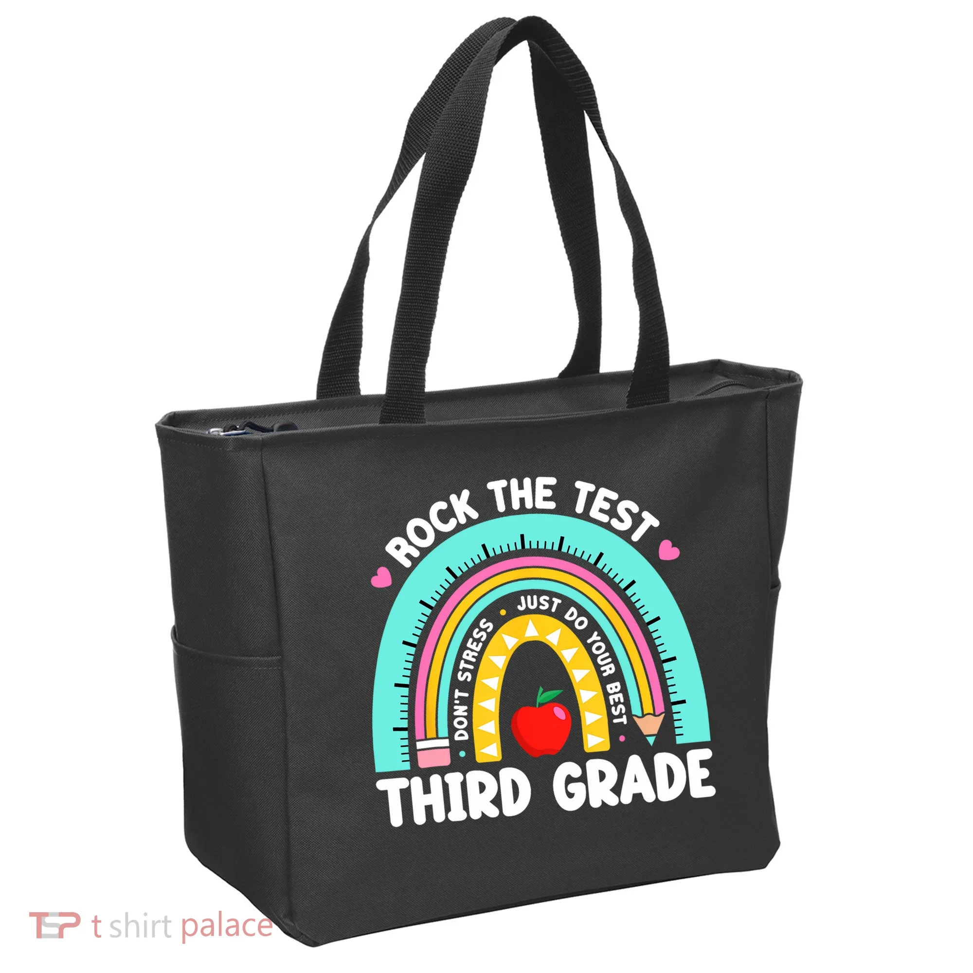 3rd Grade Teacher Rock The Test Day Third Grade Testing Day  Tote Bag