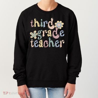 3Rd Grade Teacher Third Grade Teacher Groovy Gift Women's Sweatshirt