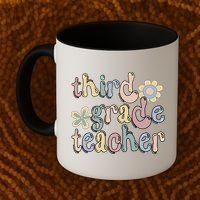 3Rd Grade Teacher Third Grade Teacher Groovy Gift Coffee Mug thumb 2
