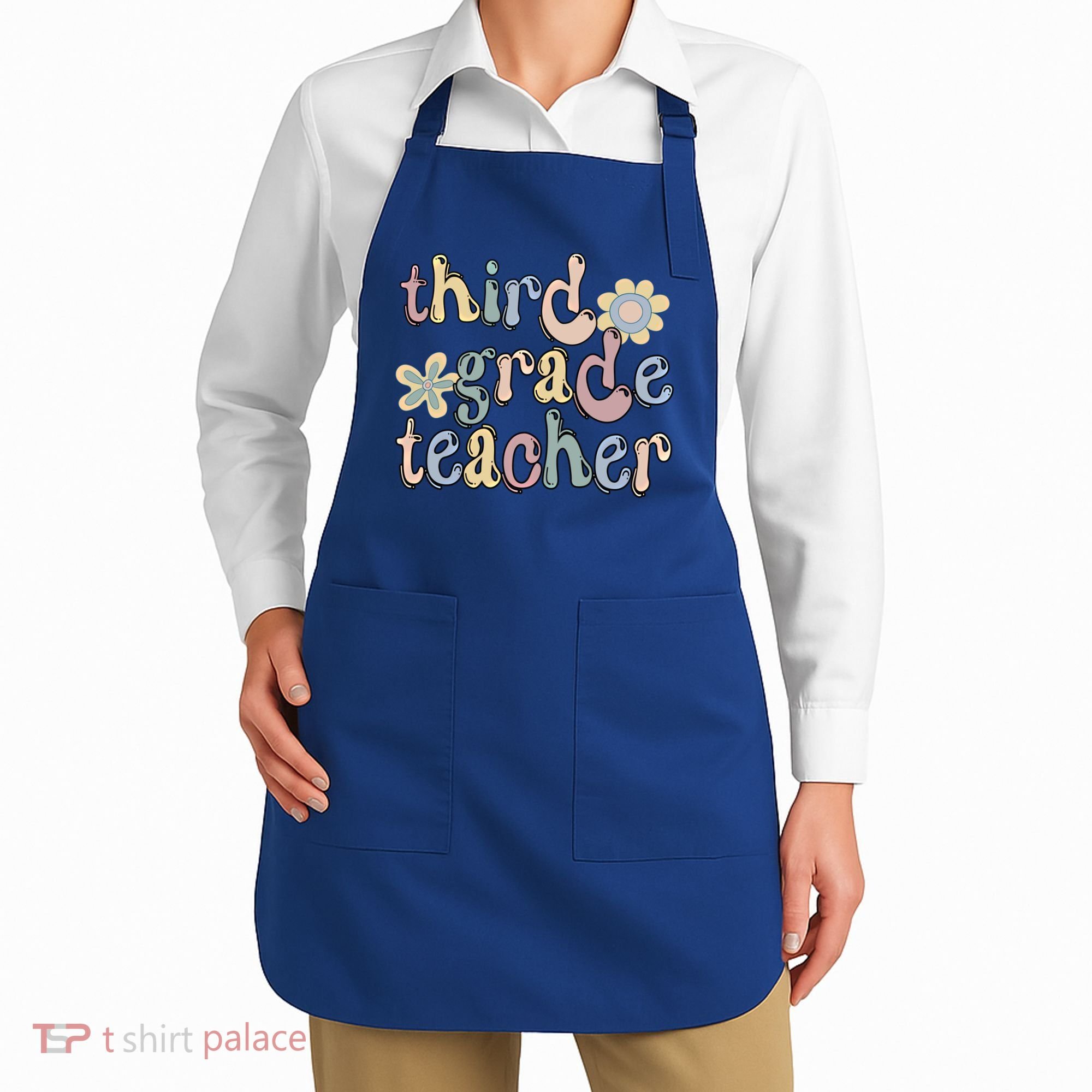 3Rd Grade Teacher Third Grade Teacher Groovy Gift Apron