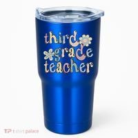 3Rd Grade Teacher Third Grade Teacher Groovy Gift Tumbler thumb 0