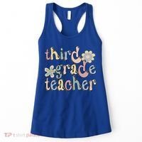 3Rd Grade Teacher Third Grade Teacher Groovy Gift Women's Tank Top thumb 0