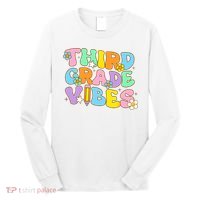 3rd Grade Vibes Back To School Retro Third Grade Teachers Long Sleeve Shirt thumb 0