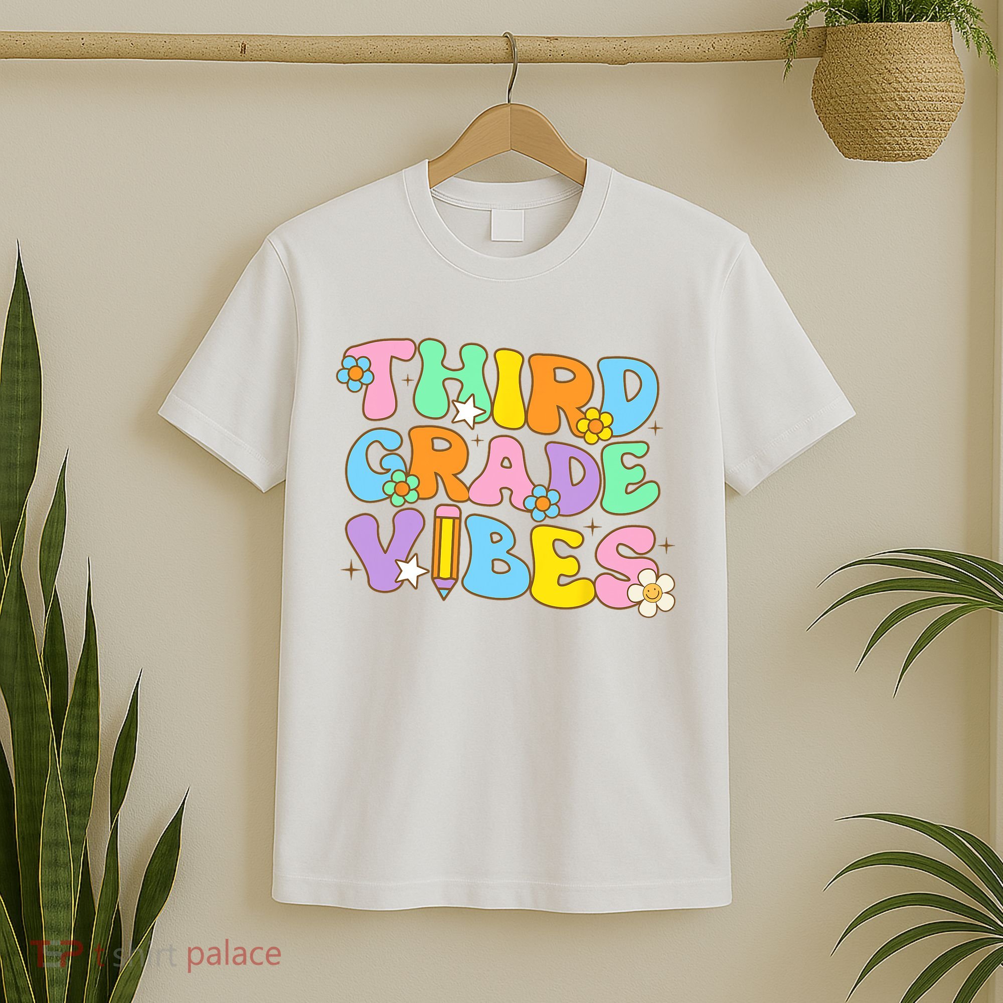3rd Grade Vibes Back To School Retro Third Grade Teachers T-Shirt