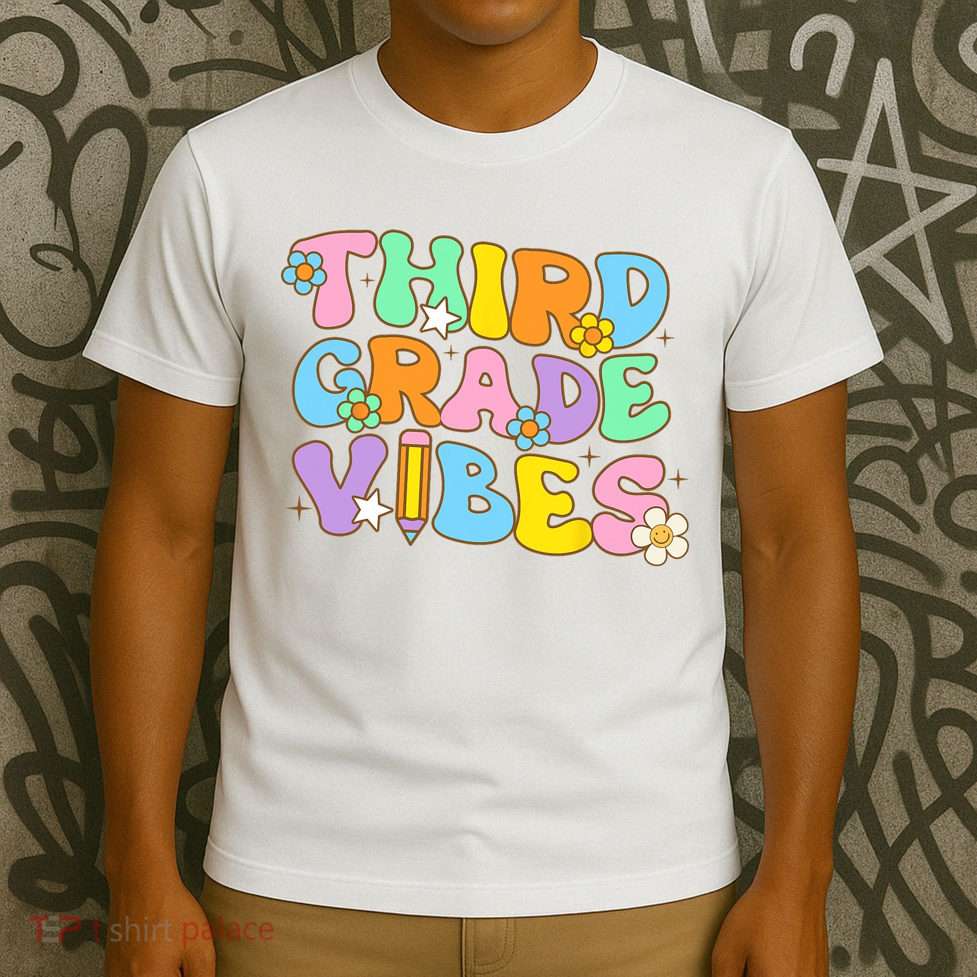 3rd Grade Vibes Back To School Retro Third Grade Teachers T-Shirt