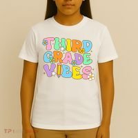 3rd Grade Vibes Back To School Retro Third Grade Teachers T-Shirt thumb 4