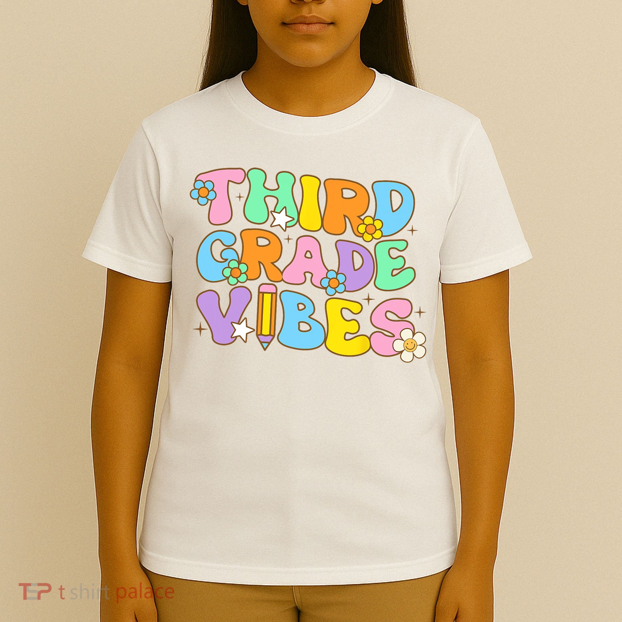 3rd Grade Vibes Back To School Retro Third Grade Teachers T-Shirt