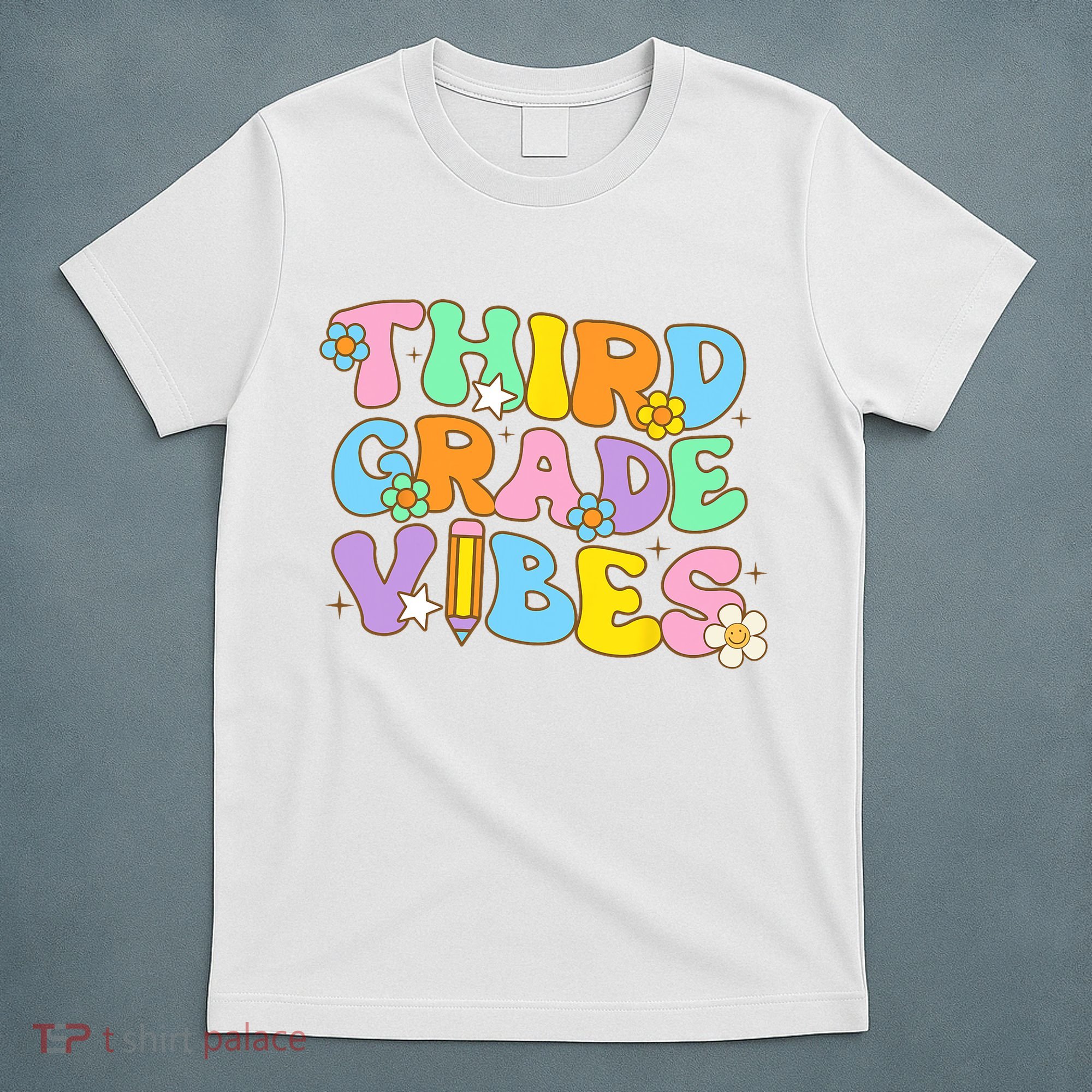 3rd Grade Vibes Back To School Retro Third Grade Teachers T-Shirt