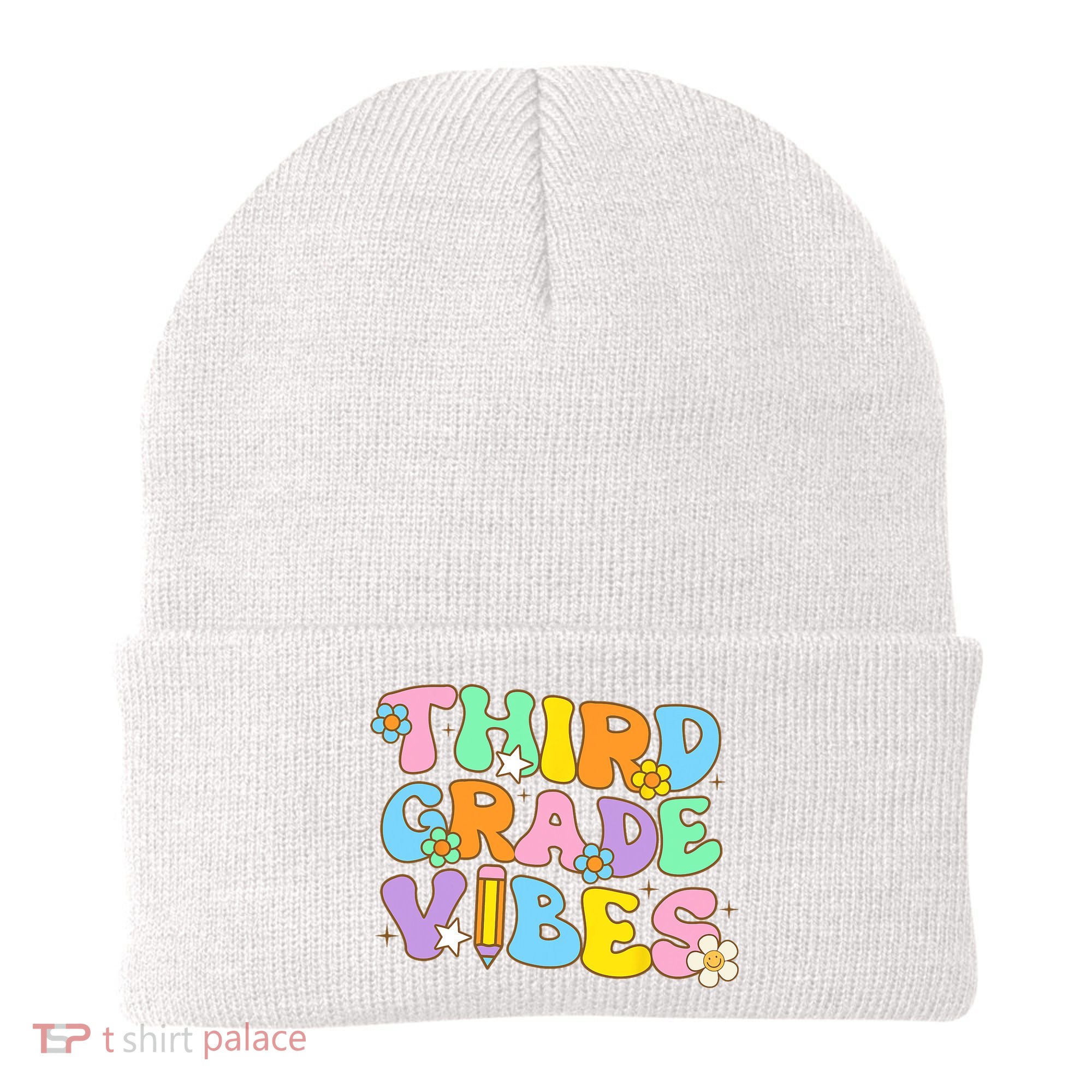 3rd Grade Vibes Back To School Retro Third Grade Teachers Beanie