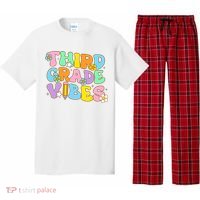 3rd Grade Vibes Back To School Retro Third Grade Teachers Pajama Set thumb 0