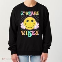 3rd Grade Vibes Smile Face Back To School Third Grade Women's Sweatshirt thumb 0