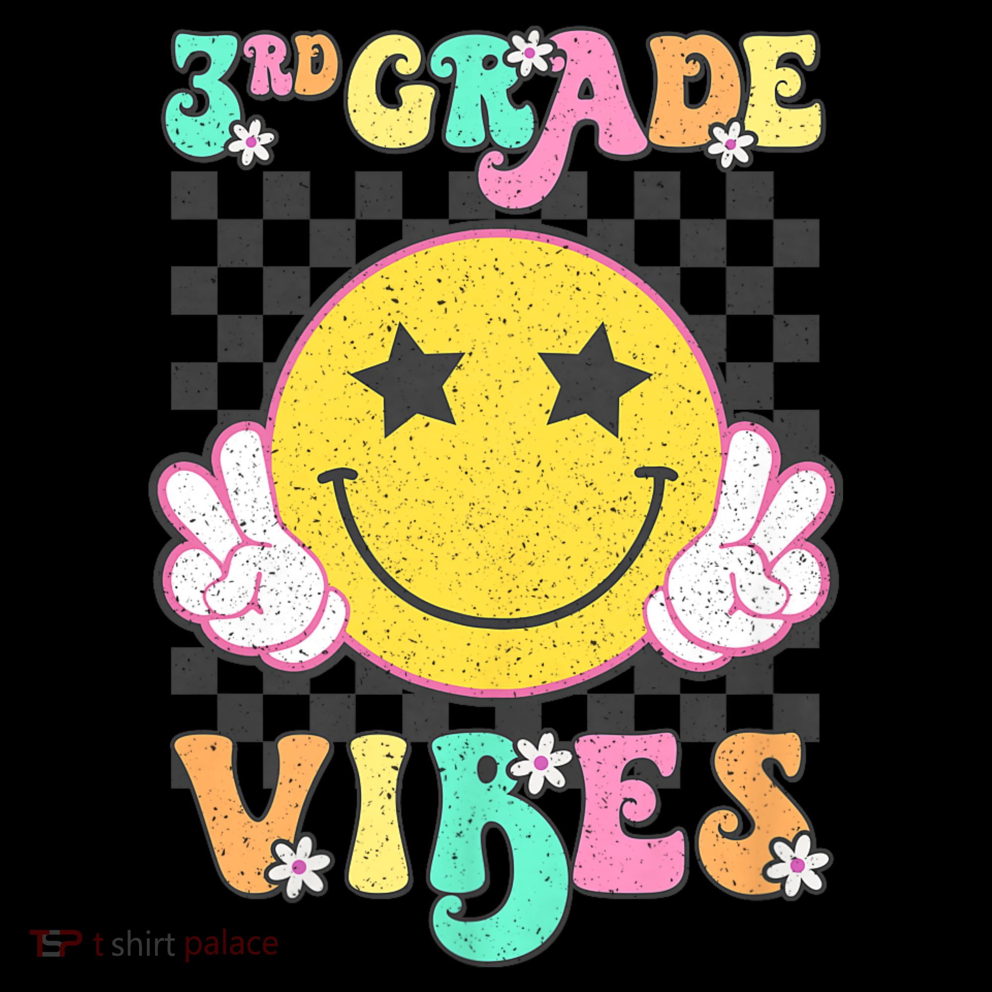 3rd Grade Vibes Smile Face Back To School Third Grade Toddler Hoodie