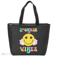 3rd Grade Vibes Smile Face Back To School Third Grade Tote Bag thumb 0