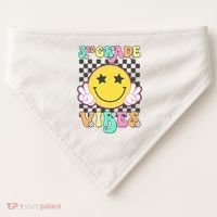 3rd Grade Vibes Smile Face Back To School Third Grade USA-Made Doggie Bandana thumb 0