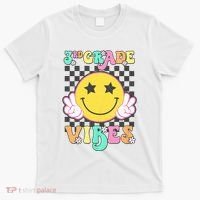 3rd Grade Vibes Smile Face Back To School Third Grade T-Shirt thumb 0