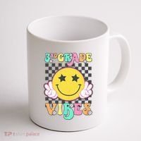 3rd Grade Vibes Smile Face Back To School Third Grade Coffee Mug thumb 1