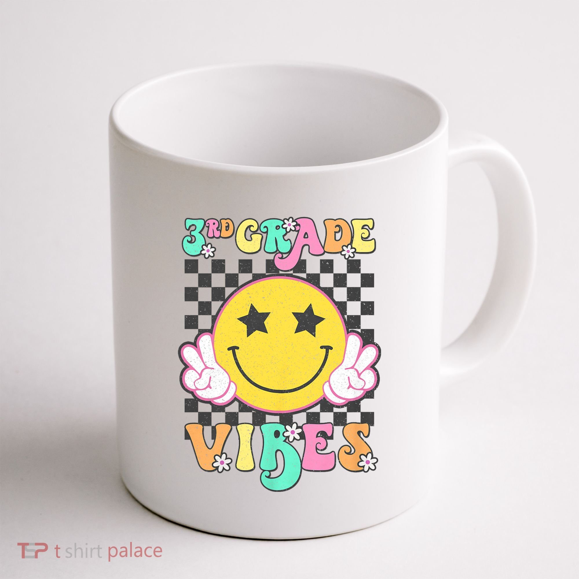 3rd Grade Vibes Smile Face Back To School Third Grade Coffee Mug