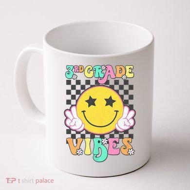 3rd Grade Vibes Smile Face Back To School Third Grade Coffee Mug