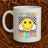 3rd Grade Vibes Smile Face Back To School Third Grade Coffee Mug thumb 2