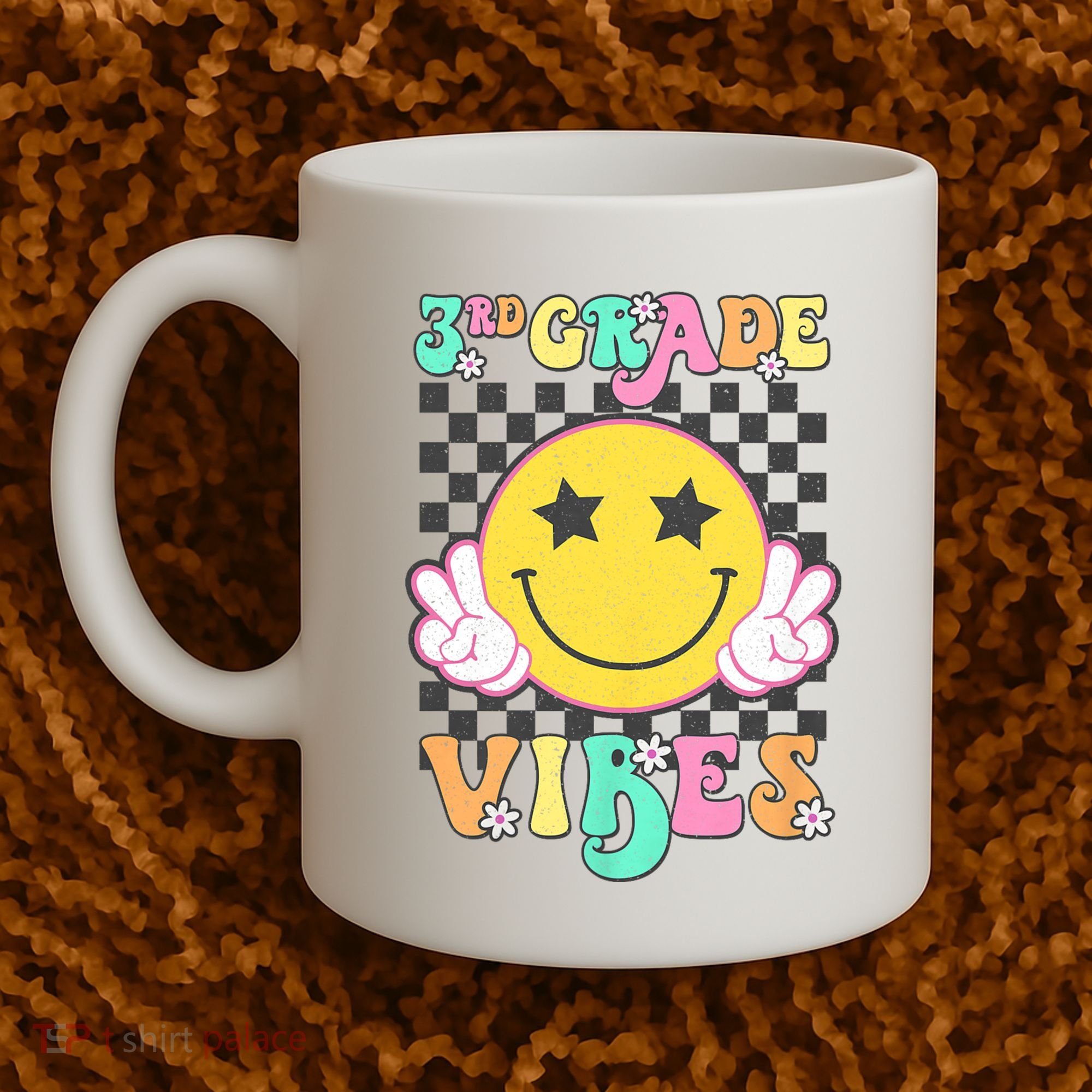 3rd Grade Vibes Smile Face Back To School Third Grade Coffee Mug