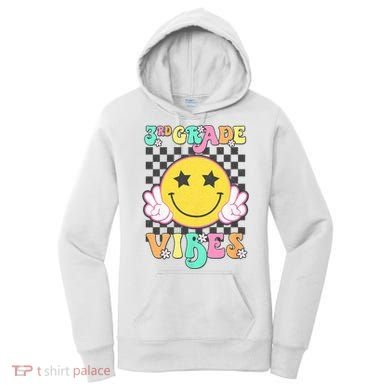 3rd Grade Vibes Smile Face Back To School Third Grade Women's Hoodie