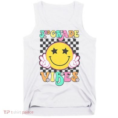 3rd Grade Vibes Smile Face Back To School Third Grade Tank Top