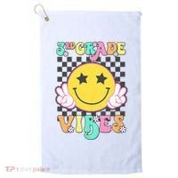 3rd Grade Vibes Smile Face Back To School Third Grade Golf Towel thumb 0