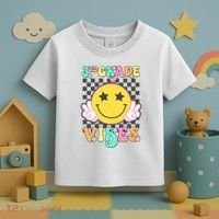 3rd Grade Vibes Smile Face Back To School Third Grade Toddler T-Shirt thumb 3