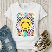 3rd Grade Vibes Smile Face Back To School Third Grade Women's T-Shirt thumb 3