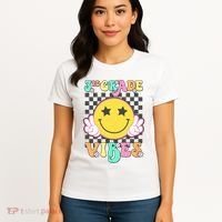 3rd Grade Vibes Smile Face Back To School Third Grade Women's T-Shirt thumb 4