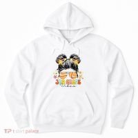 3rd Grade Vibes Messy Bun Third Grade Back To School Hoodie thumb 0