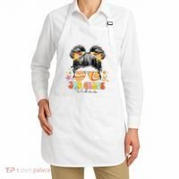 3rd Grade Vibes Messy Bun Third Grade Back To School Apron thumb 2