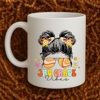 3rd Grade Vibes Messy Bun Third Grade Back To School Coffee Mug thumb 2
