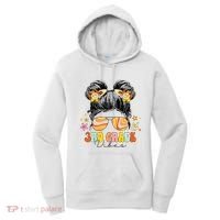 3rd Grade Vibes Messy Bun Third Grade Back To School Women's Hoodie thumb 0