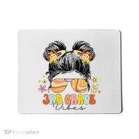 3rd Grade Vibes Messy Bun Third Grade Back To School Mousepad thumb 0