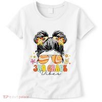 3rd Grade Vibes Messy Bun Third Grade Back To School Women's T-Shirt thumb 0