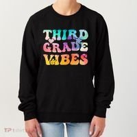 3rd Grade Vibes Back To School Retro Third Grade Teachers Women's Sweatshirt thumb 0