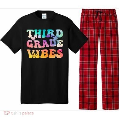 3rd Grade Vibes Back To School Retro Third Grade Teachers Pajama Set