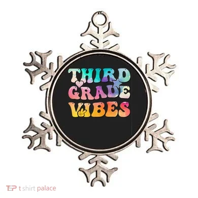 3rd Grade Vibes Back To School Retro Third Grade Teachers Ornament